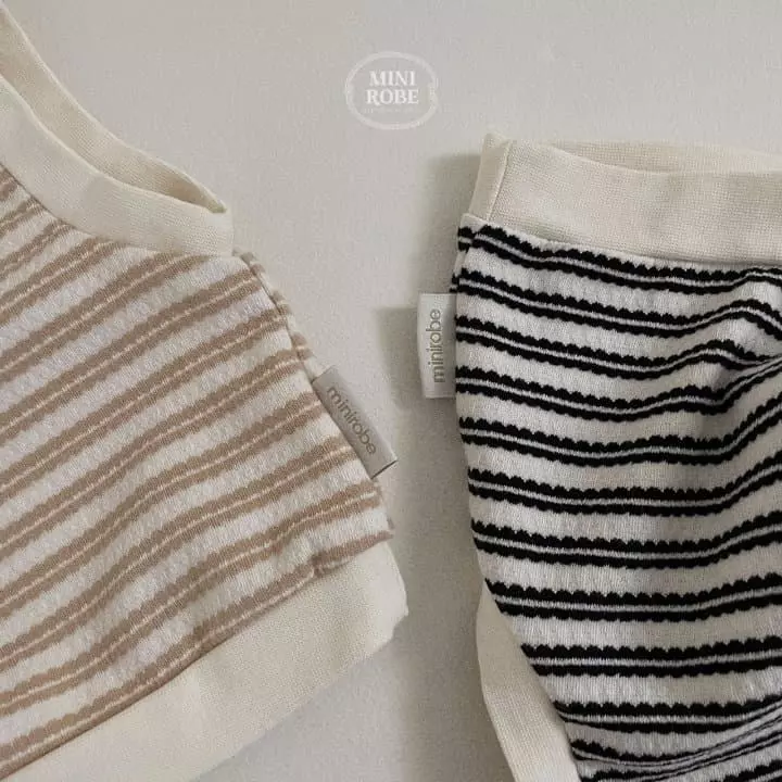 Mini Robe - Korean Baby Fashion - #smilingbaby - Stripes Embo Vest - 6