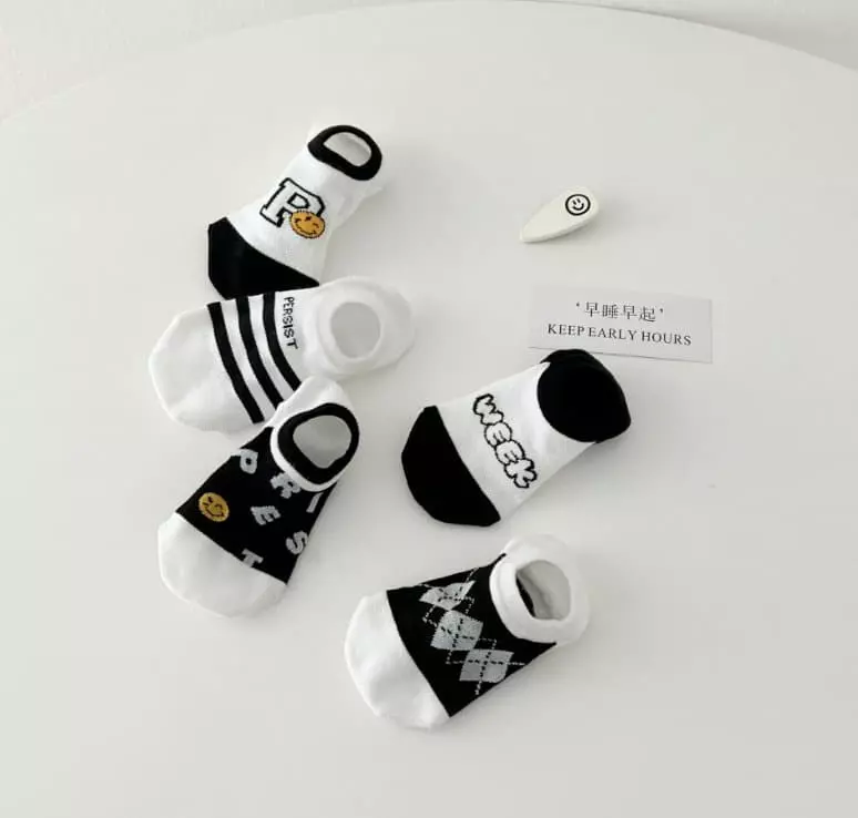 Miso - Korean Children Fashion - #kidsshorts - Black Socks Set - 2