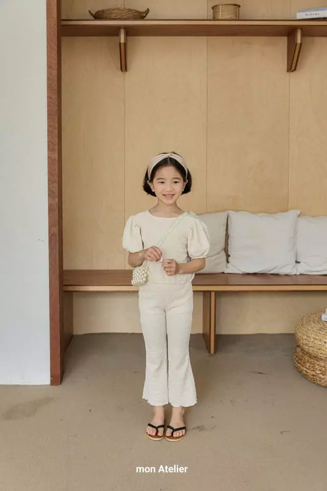 Mon Atelier - Korean Children Fashion - #fashionkids - Rinkle Top Bottom Set