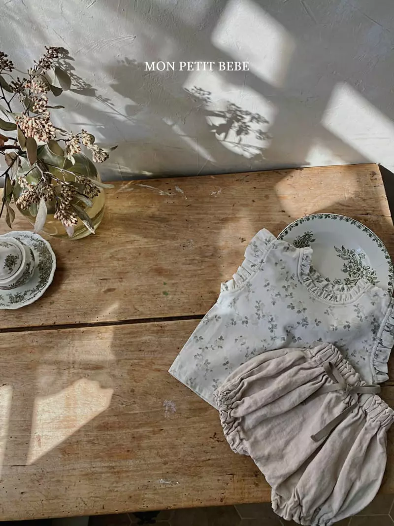 Mon Petit Bebe - Korean Baby Fashion - #babyoutfit - Bonbon Linen Bloomer - 6