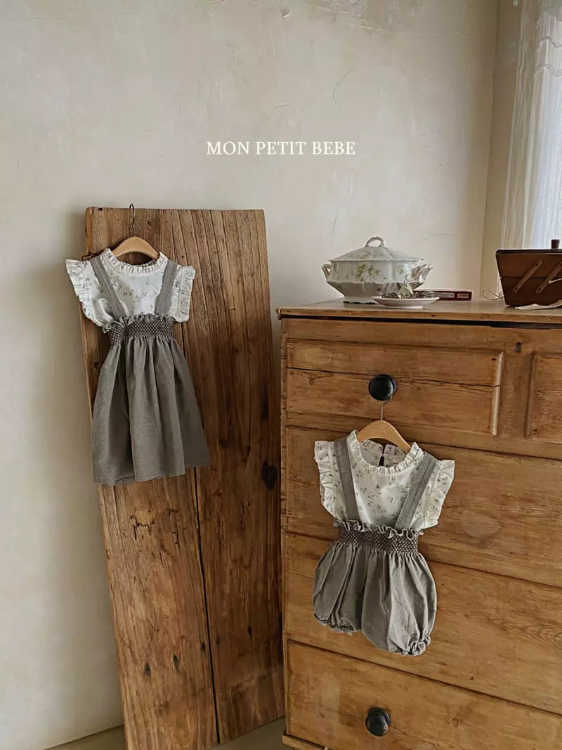 Mon Petit Bebe - Korean Children Fashion - #childofig - Smocked Lev One-piece - 5