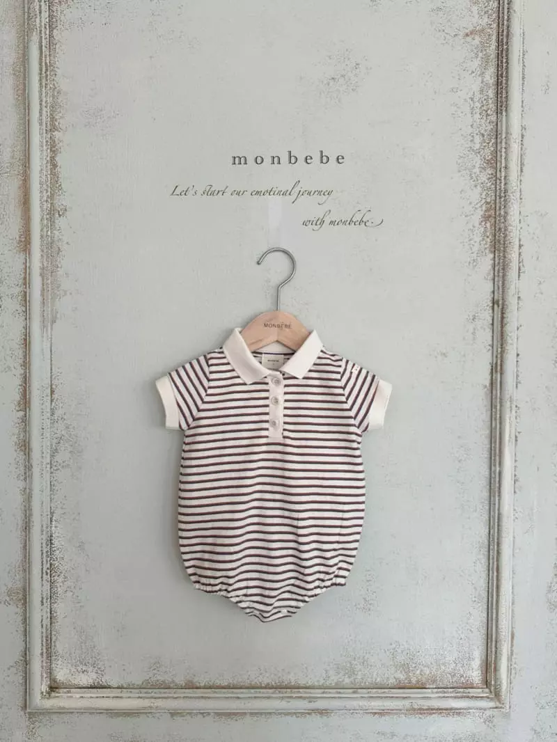 Monbebe - Korean Baby Fashion - #babyboutique - Caramel Collar One-piece