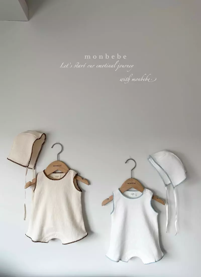 Monbebe - Korean Baby Fashion - #babyboutiqueclothing - Summer Boy Waffle Bodysuit