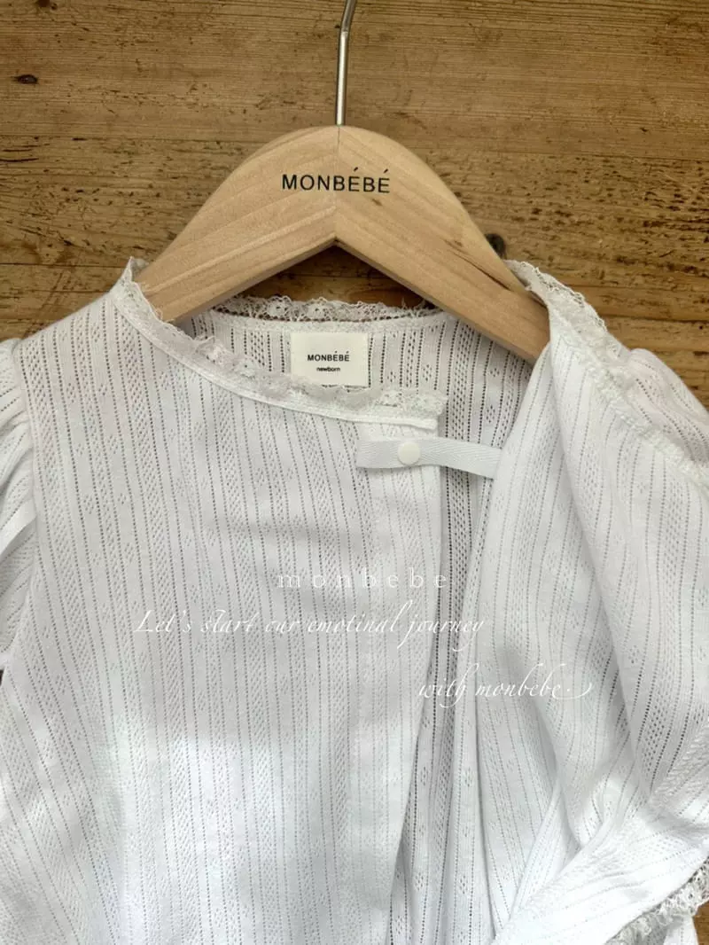 Monbebe - Korean Baby Fashion - #babyboutiqueclothing - Eyelet Gloary Bodysuit - 6
