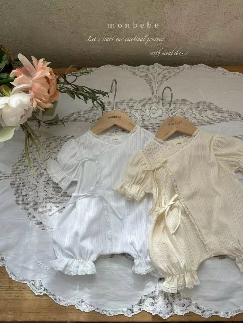 Monbebe - Korean Baby Fashion - #babyclothing - Eyelet Gloary Bodysuit - 7