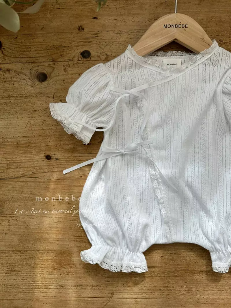 Monbebe - Korean Baby Fashion - #babyfashion - Eyelet Gloary Bodysuit - 8