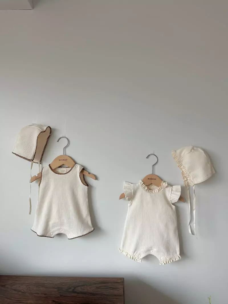 Monbebe - Korean Baby Fashion - #babyfever - Summer Frill Waffle Bodysuit - 3