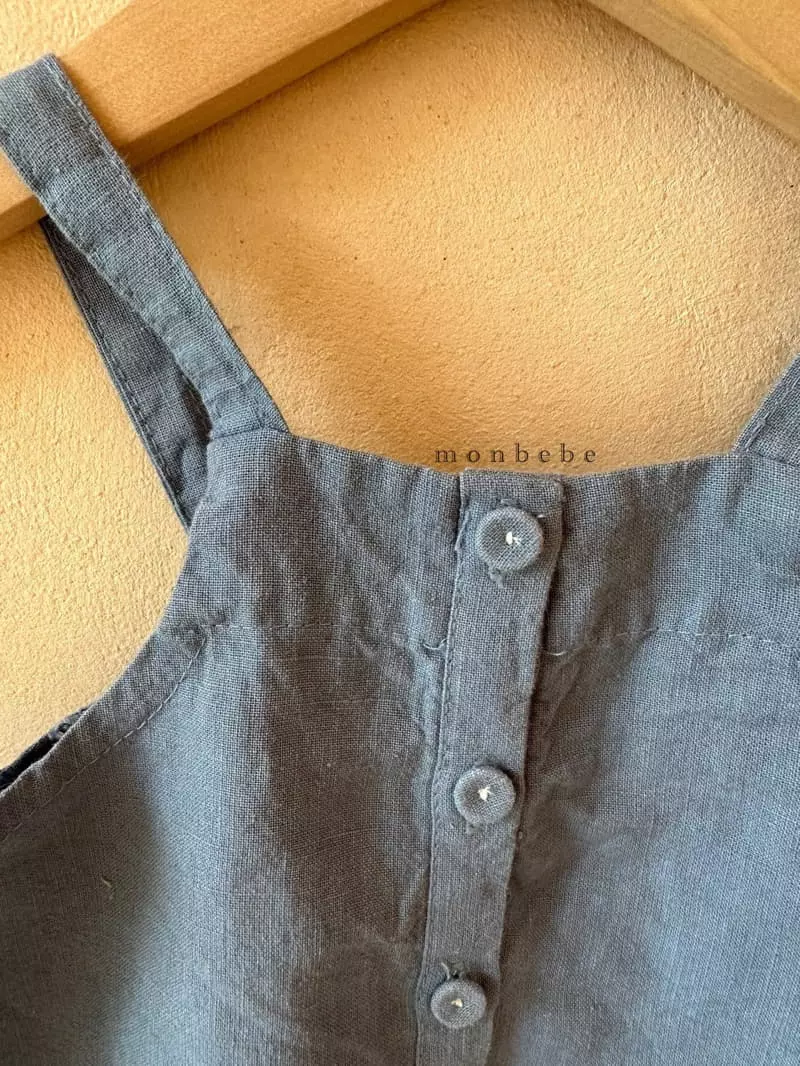 Monbebe - Korean Baby Fashion - #babygirlfashion - Petter Linen Dungarees Pants - 2