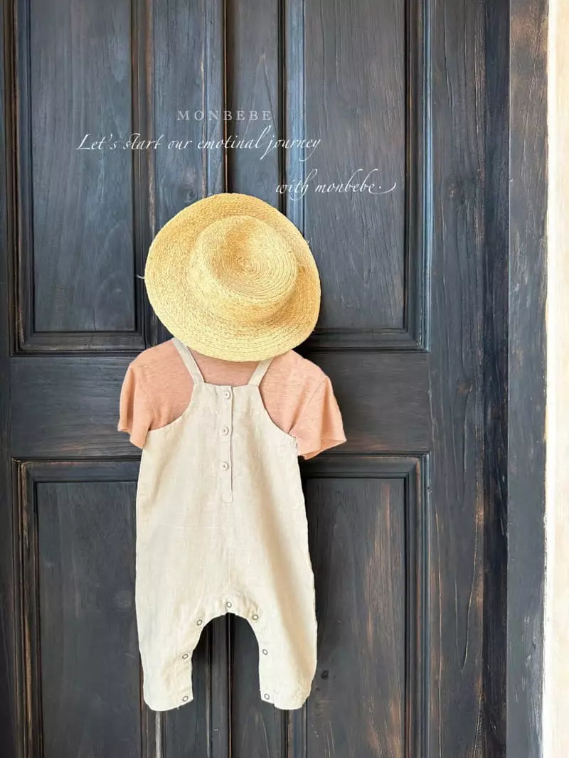 Monbebe - Korean Baby Fashion - #babylifestyle - Petter Linen Dungarees Pants - 4
