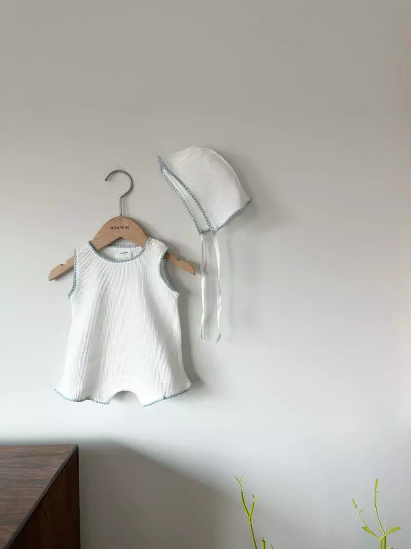 Monbebe - Korean Baby Fashion - #babyoutfit - Summer Boy Waffle Bodysuit - 9