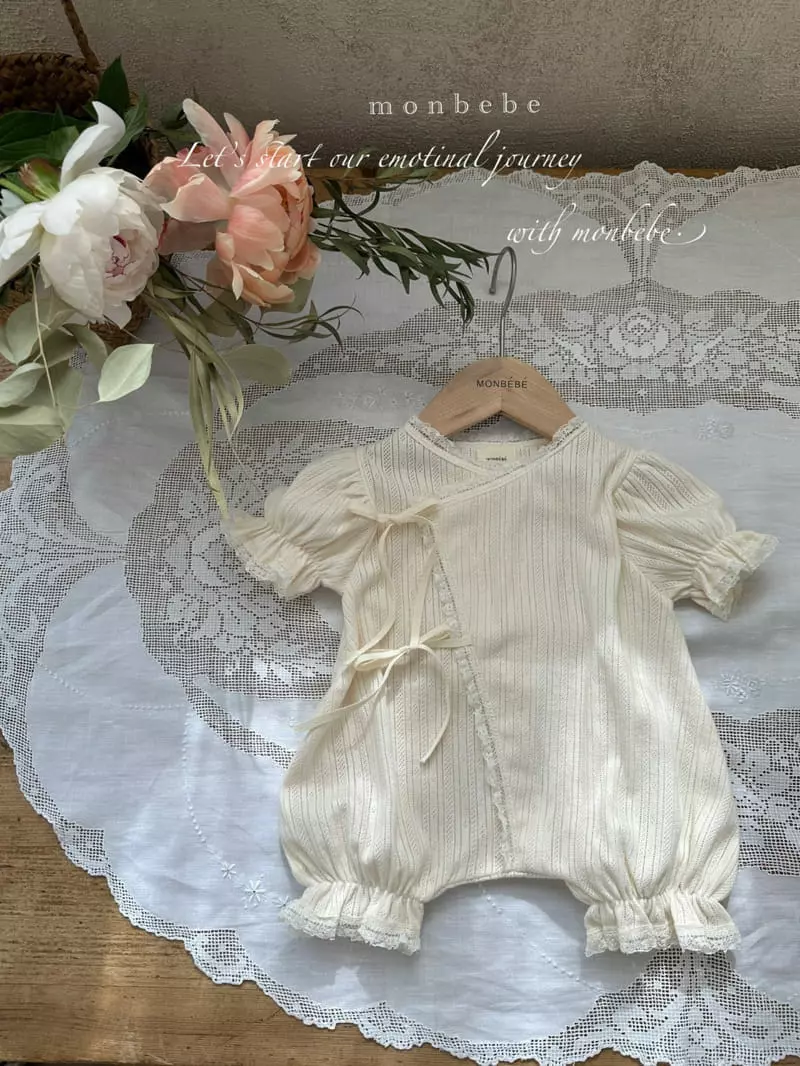Monbebe - Korean Baby Fashion - #babywear - Eyelet Gloary Bodysuit