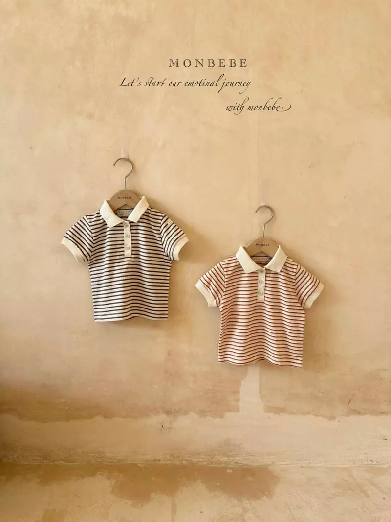 Monbebe - Korean Children Fashion - #discoveringself - Caramel Collar Tee - 3