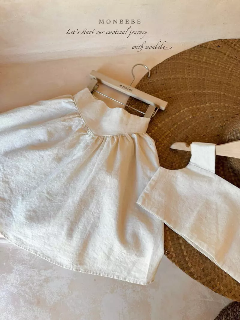Monbebe - Korean Children Fashion - #littlefashionista - Summer Linen Top Bottom Set - 3