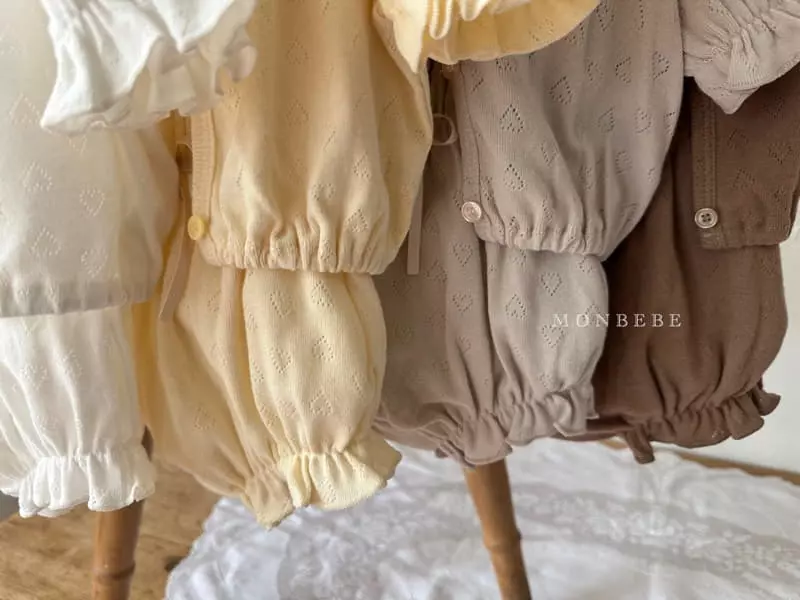 Monbebe - Korean Children Fashion - #todddlerfashion - Heart Jacquard Cardigan - 6