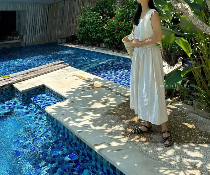 Monbebe - Korean Women Fashion - #momslook - Summer Linen Top Bottom Set Mom - 11