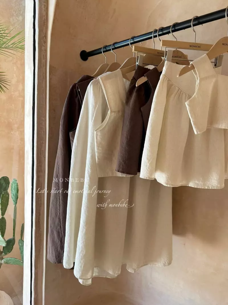 Monbebe - Korean Women Fashion - #romanticstyle - Summer Linen Top Bottom Set Mom