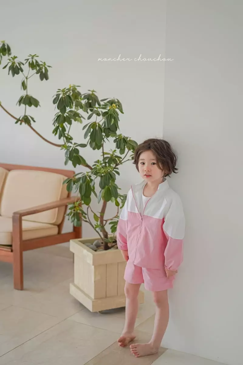 Moncher Chouchou - Korean Children Fashion - #todddlerfashion - Windbreaker Top Bottom Set - 5