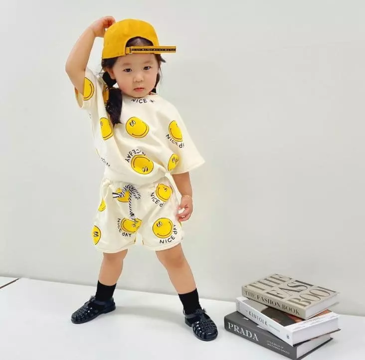 Moran - Korean Baby Fashion - #babyfever - Nice Smile Top Bottom Set - 6