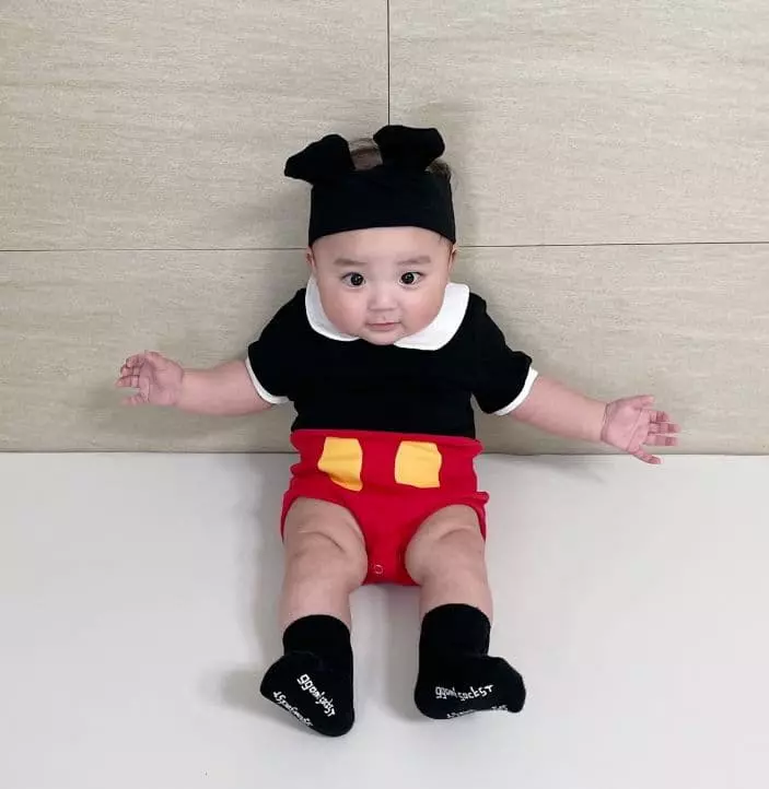 Moran - Korean Baby Fashion - #babyoninstagram - Collar Mickey Bodysuit - 7