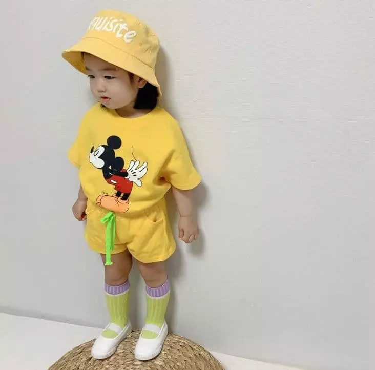 Moran - Korean Baby Fashion - #onlinebabyshop - Picnic Top Bottom Set