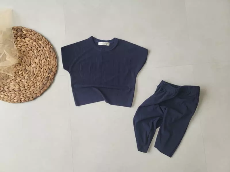 Moran - Korean Children Fashion - #fashionkids - Cool Pleats Top Bottom Set
