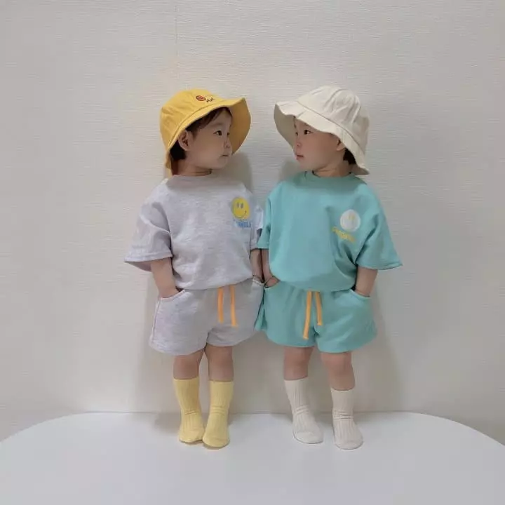 Moran - Korean Children Fashion - #toddlerclothing - Good Smile Top Bottom Set - 5
