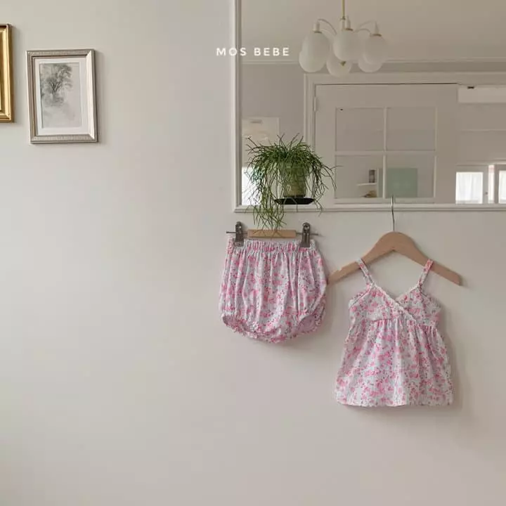 Mos Bebe - Korean Baby Fashion - #babywear - Beller Sleeveless Top Bottom Set - 4