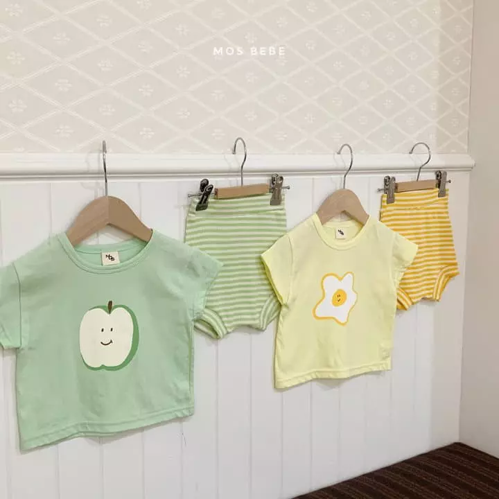 Mos Bebe - Korean Baby Fashion - #onlinebabyboutique - Macket Top Bottom Set - 3