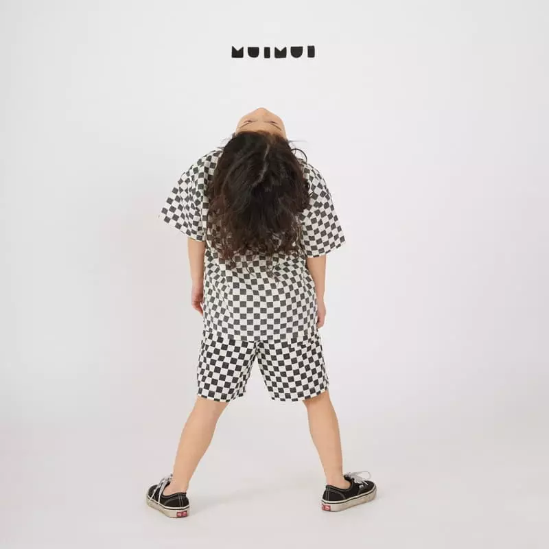 Mui Mui - Korean Children Fashion - #kidsshorts - Checker Shirt - 6