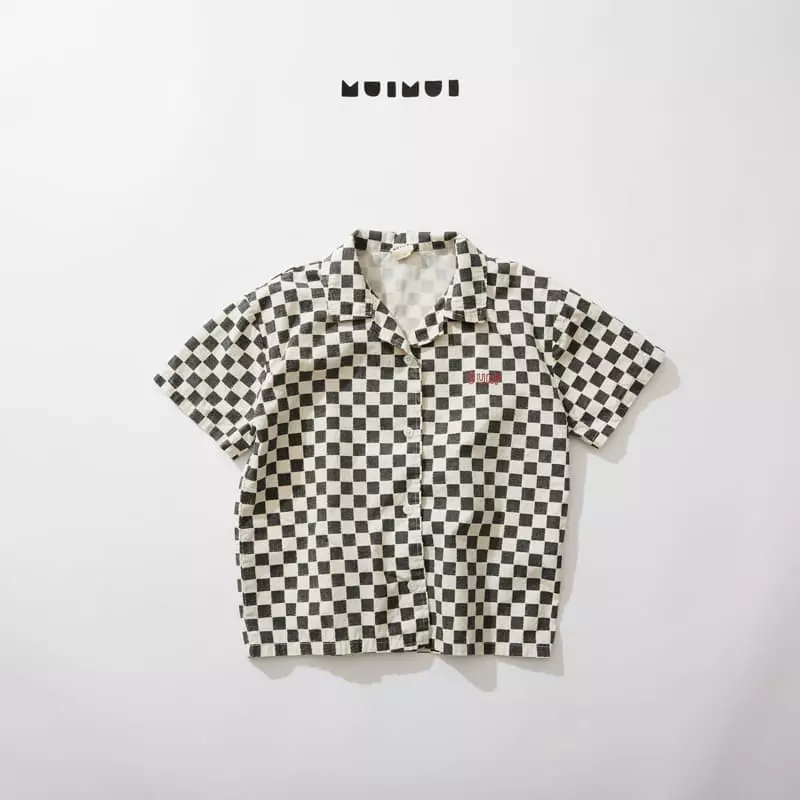 Mui Mui - Korean Children Fashion - #littlefashionista - Checker Shirt - 10