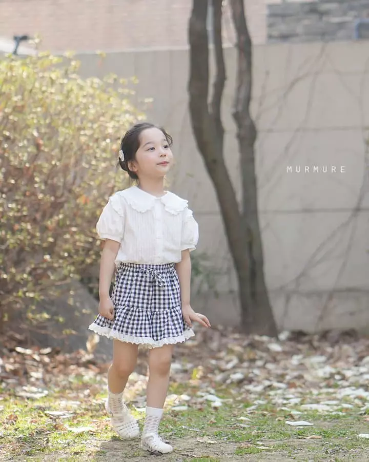 Murmure - Korean Children Fashion - #todddlerfashion - Check Lake Skirt Pants - 9
