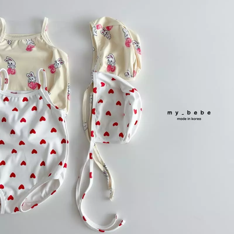 My Bebe - Korean Children Fashion - #discoveringself - String Sleeveless Swimwear - 3