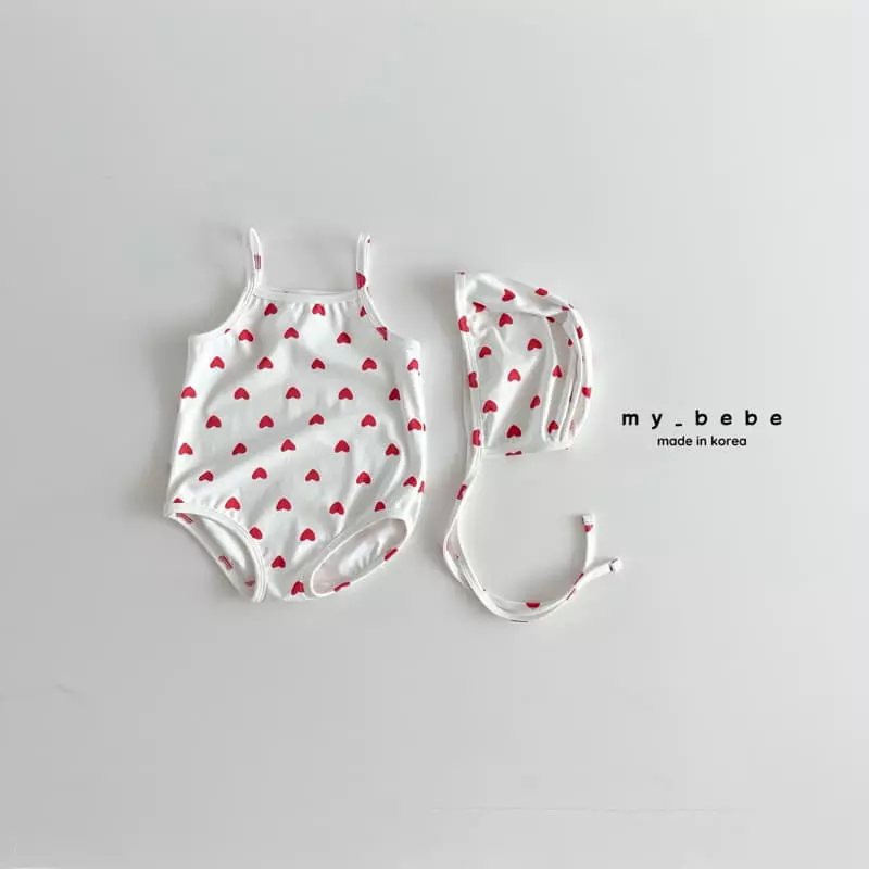 My Bebe - Korean Children Fashion - #discoveringself - String Sleeveless Swimwear - 4