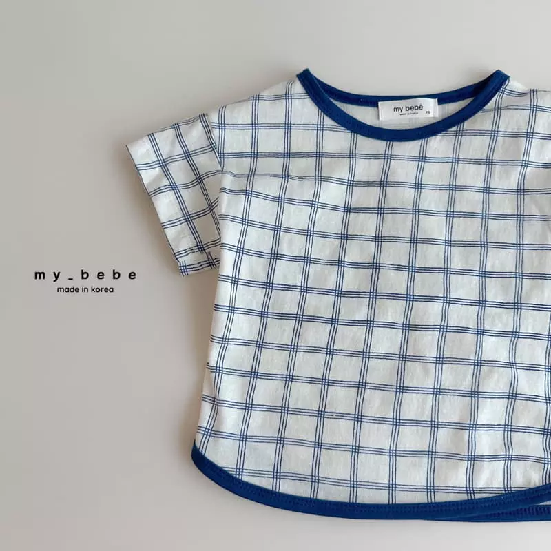 My Bebe - Korean Children Fashion - #fashionkids - Check Top Bottom Set - 7
