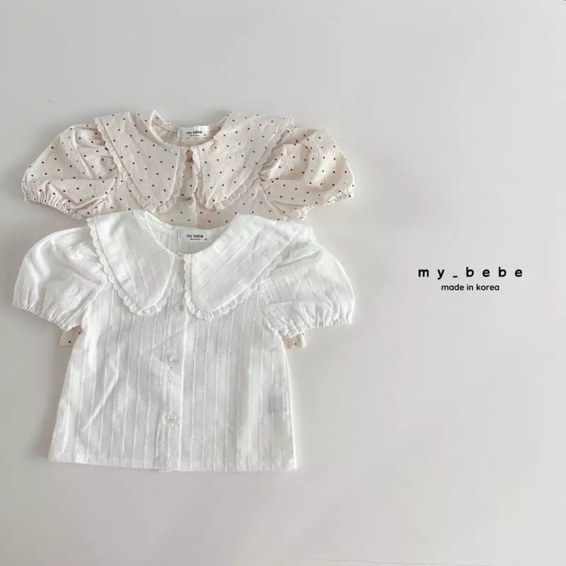 My Bebe - Korean Children Fashion - #littlefashionista - Collar Blouse - 2