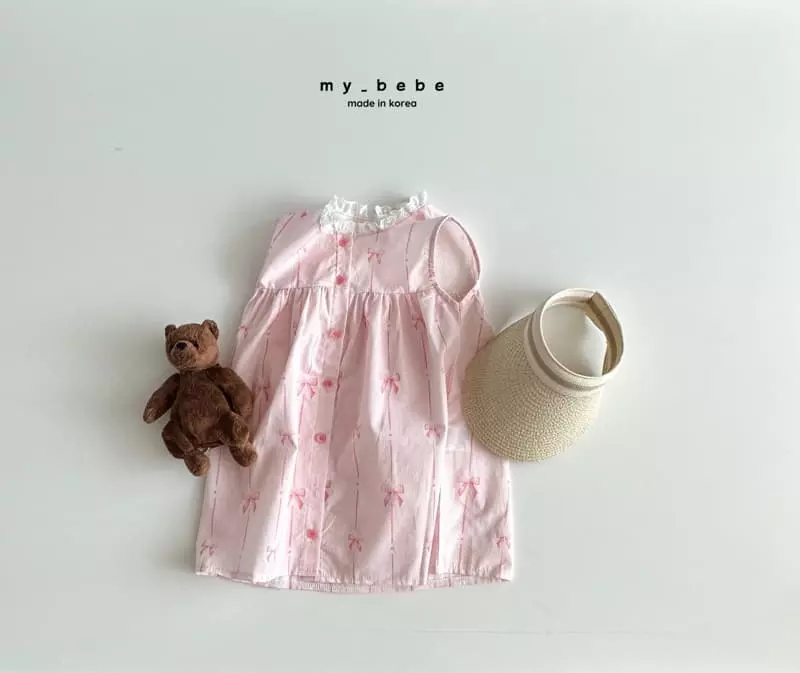 My Bebe - Korean Children Fashion - #prettylittlegirls - Sleeveless Lace One-piece - 10