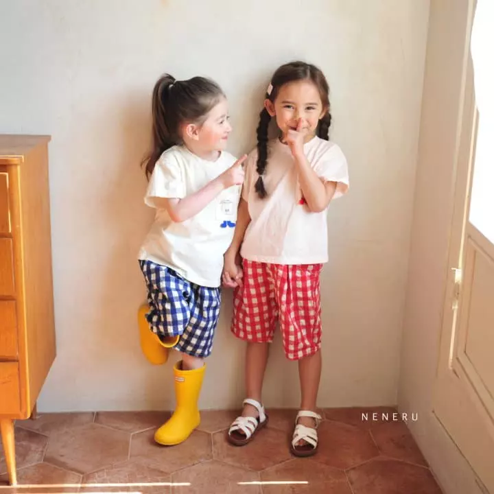 Neneru - Korean Baby Fashion - #babyclothing - Bebe Coco Check Pants - 5