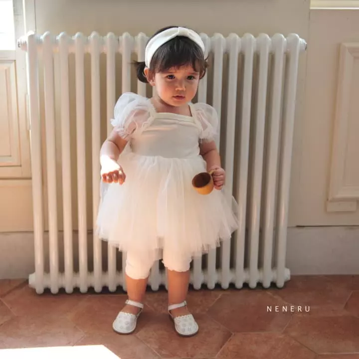 Neneru - Korean Baby Fashion - #babyfashion - Bebe Ballet Bodysuit Leggings Hairband Set - 3