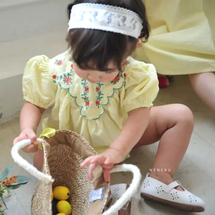 Neneru - Korean Baby Fashion - #babyfever - Bebe Blossom Bodysuit - 2
