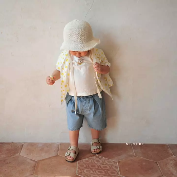 Neneru - Korean Baby Fashion - #babyfever - Bebe Cheek bear Tee - 4