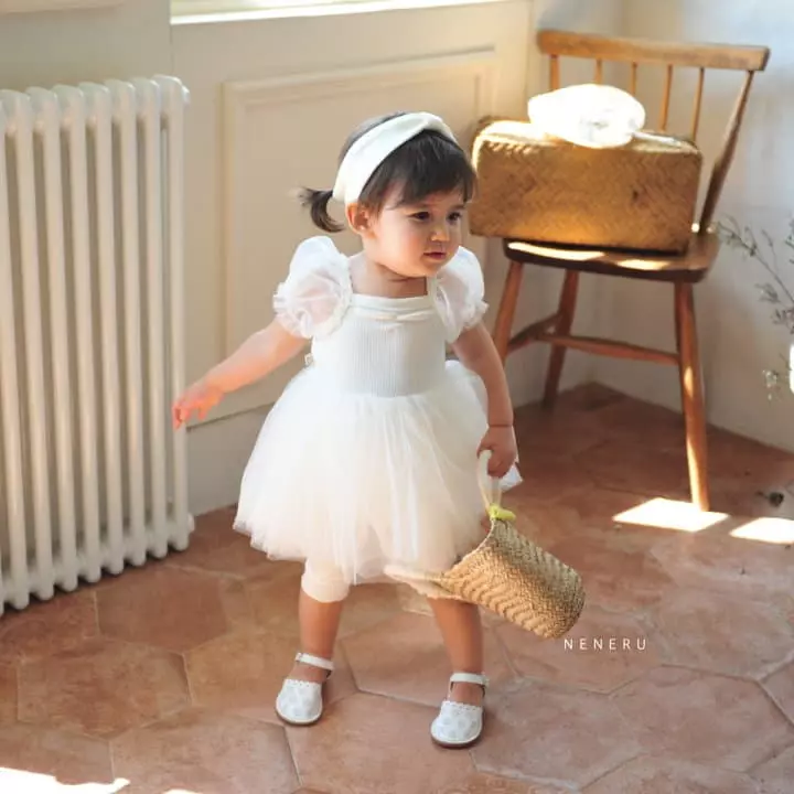 Neneru - Korean Baby Fashion - #babylifestyle - Bebe Ballet Bodysuit Leggings Hairband Set - 6