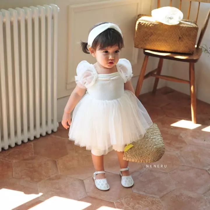 Neneru - Korean Baby Fashion - #babyoninstagram - Bebe Ballet Bodysuit Leggings Hairband Set - 7