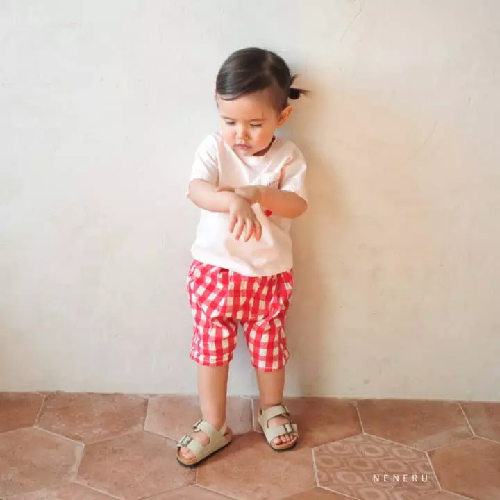 Neneru - Korean Baby Fashion - #babyoutfit - Bebe Coco Check Pants - 12