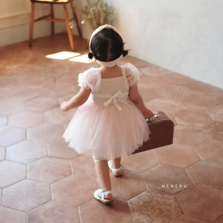 Neneru - Korean Baby Fashion - #onlinebabyboutique - Bebe Ballet Bodysuit Leggings Hairband Set - 12