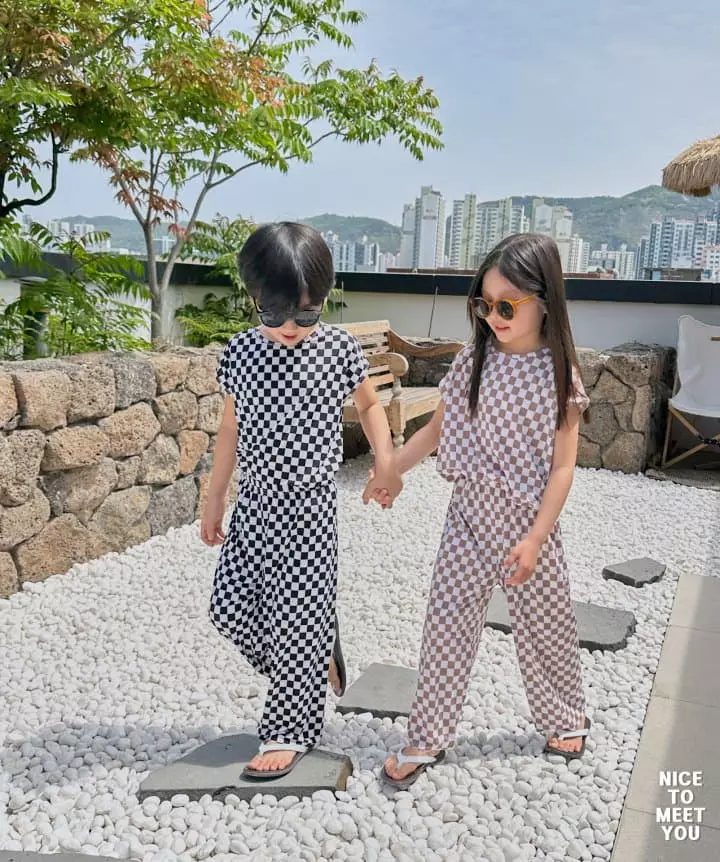 Nice To Meet You - Korean Children Fashion - #childofig - Square Top Bottom Set - 10