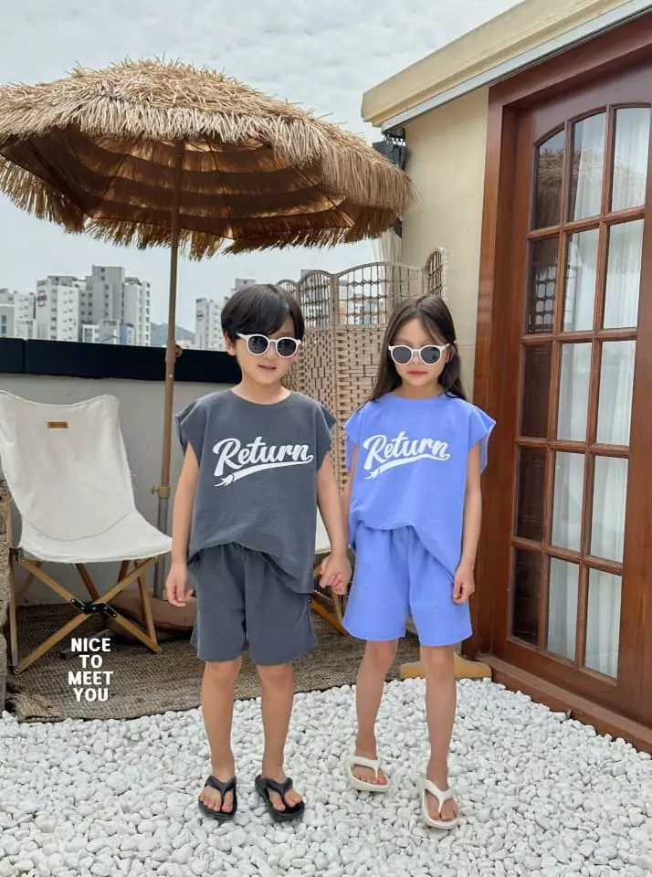 Nice To Meet You - Korean Children Fashion - #childofig - Return Top Bottom Set - 6