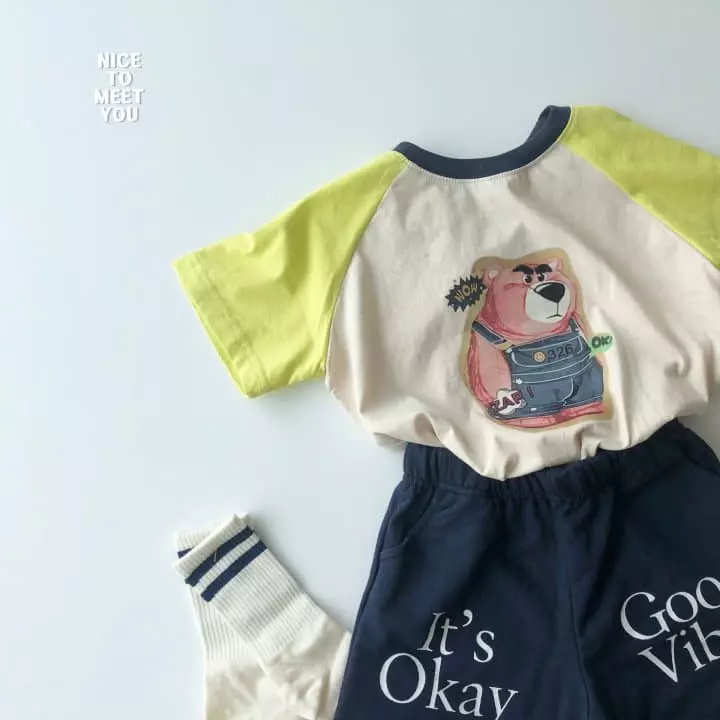 Nice To Meet You - Korean Children Fashion - #fashionkids - Bera Raglan Tee - 12