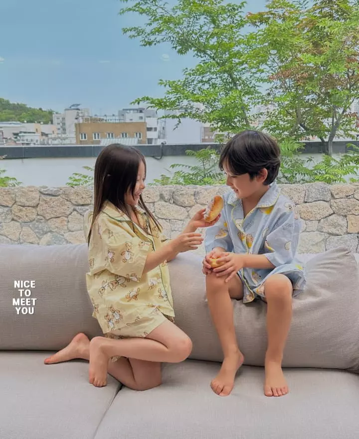 Nice To Meet You - Korean Children Fashion - #kidzfashiontrend - Sleep Pajama Set - 7