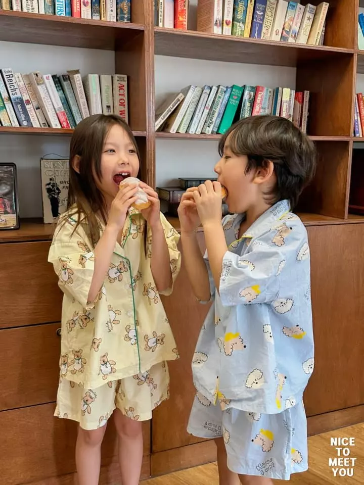 Nice To Meet You - Korean Children Fashion - #minifashionista - Sleep Pajama Set - 11