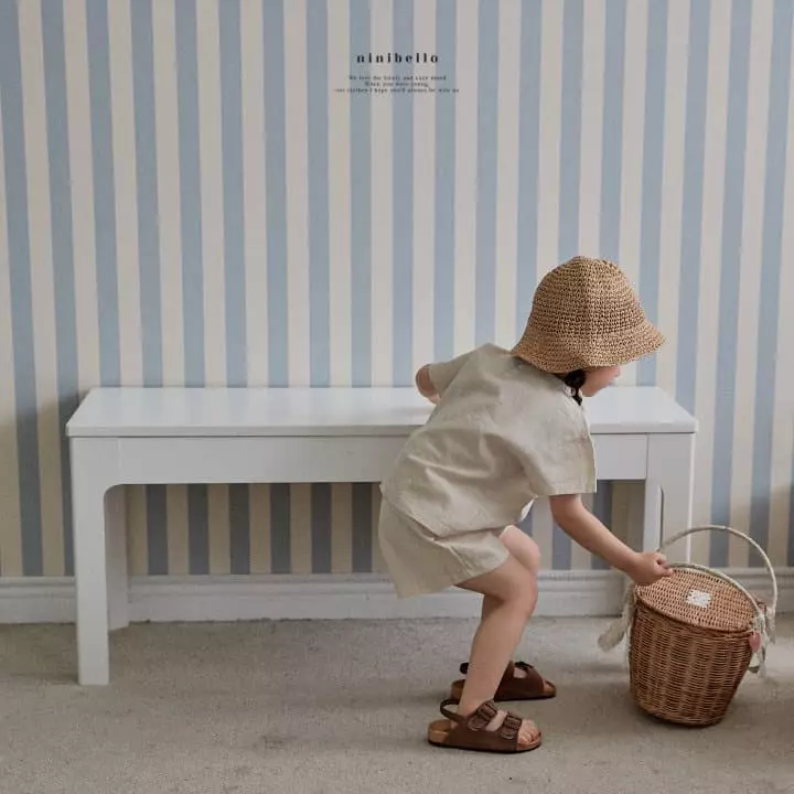 Ninibello - Korean Children Fashion - #discoveringself - Open Linen Top Bottom Set - 7